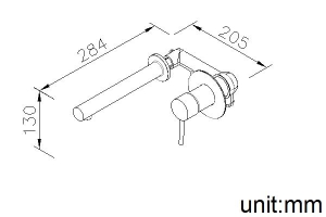 Single-Handle Wall-Mounted Basin Mixer (Stainless Steel) thumbnail 2