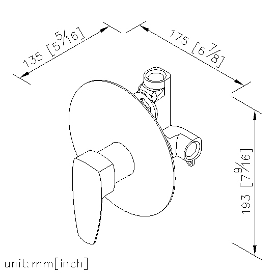Concealed Mixer Valve W/Check Valve W/ Inlet Stop Version thumbnail 2