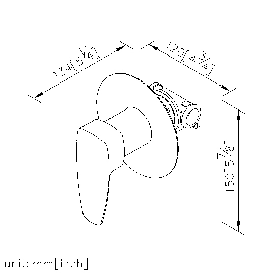 Single-Handle Concealed Valve (Downward Outlet) thumbnail 2