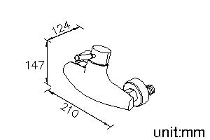 Shower Mixer Body (Antimicrobial Copper Handle) thumbnail 2