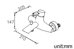 Bath/Shower Mixer Body (Antimicrobial Copper Handle & Knob) thumbnail 2