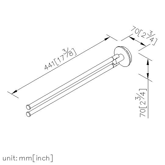 Swivel Double Towel Bar thumbnail 2