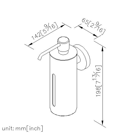 Soap Dispenser W/Front Window Slot (Stainless Steel) thumbnail 2