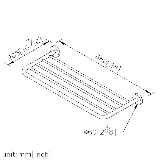 Bath Towel Rack (600mm) thumbnail 2