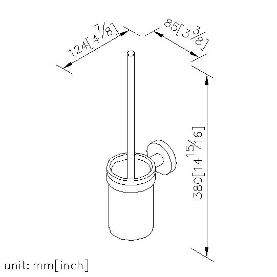 Toilet Brush Holder (Stainless Steel) thumbnail 2