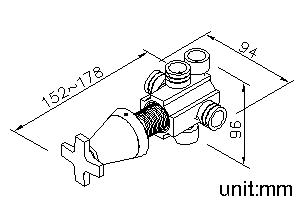 3-Way Diverter (Two Inlets)(Showerhead/Hand Shower/Bathtub) thumbnail 2