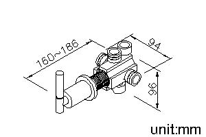 2-Way Diverter (Two Inlets)(Showerhead/OFF/Bathtub) thumbnail 2