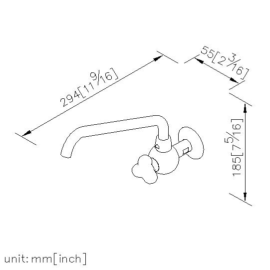 Kitchen Faucet (Wall-Mounted/Cold Only) thumbnail 2