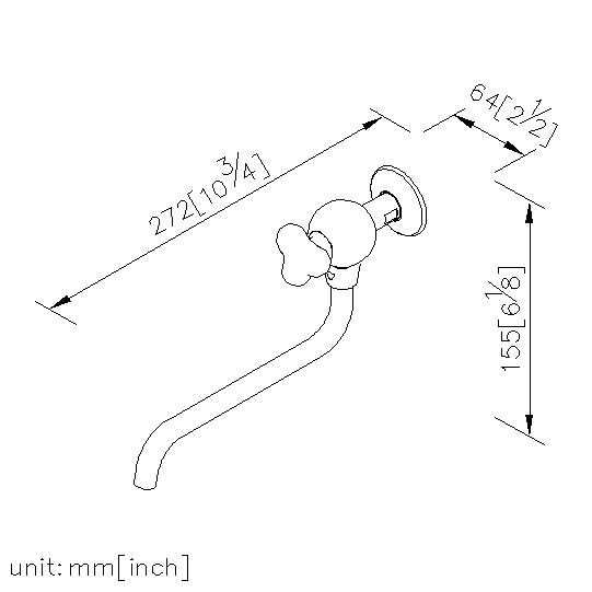 Kitchen Faucet (Wall-Mounted/Cold Only) thumbnail 2