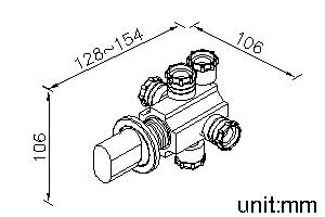 3-Way Diverter (Two Inlets)(Showerhead/Hand Shower/Bathtub) thumbnail 2
