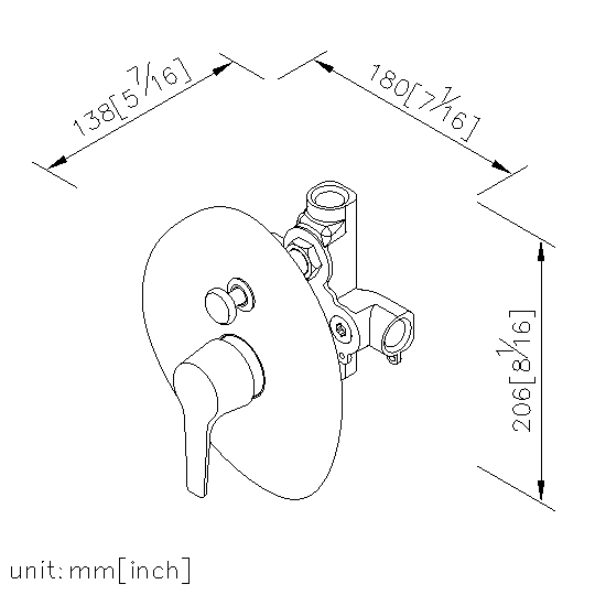 Nature Series Concealed Valve W/Diverter & Check Valve thumbnail 2