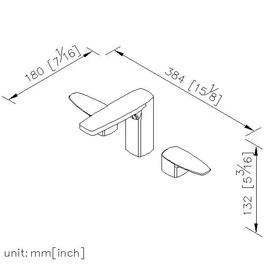 Two-Handle Basin Faucet (Lead-Free Brass) thumbnail 2
