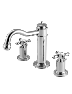 Two-Handle Widespread Basin Faucet W/Lift Rod