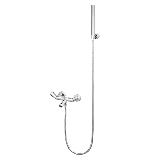 Bath/Shower Mixer W/Hand Shower & Hose & Wall Bracket