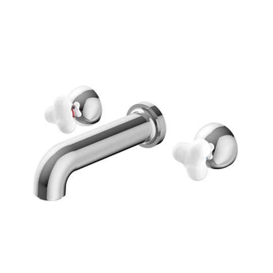 Two-Handle Wall-Mounted Basin Faucet