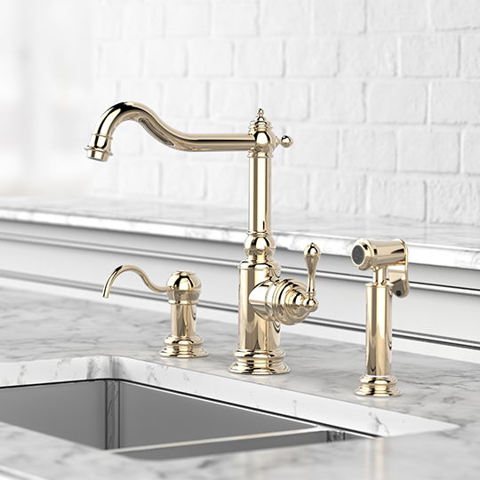 Kitchen Faucet W/Sprayer thumbnail 3