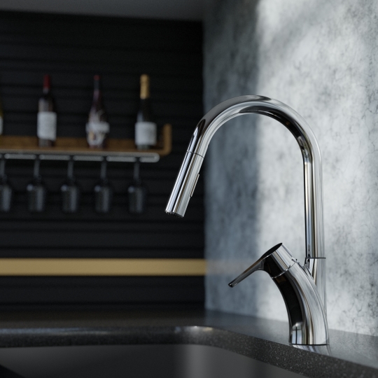 Kitchen Faucet With Pull-Out Sprayer thumbnail 3