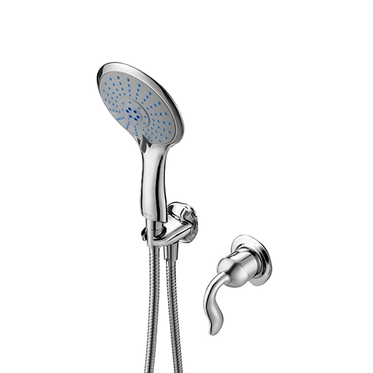 Concealed Shower Mixer W/Shower Holder & Wall Supply & Hand Shower & Hose