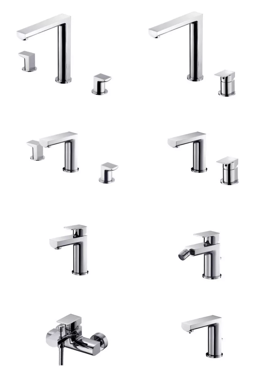 JUSTIME ARCH Faucet Collection Combining Square and Circular Geometry