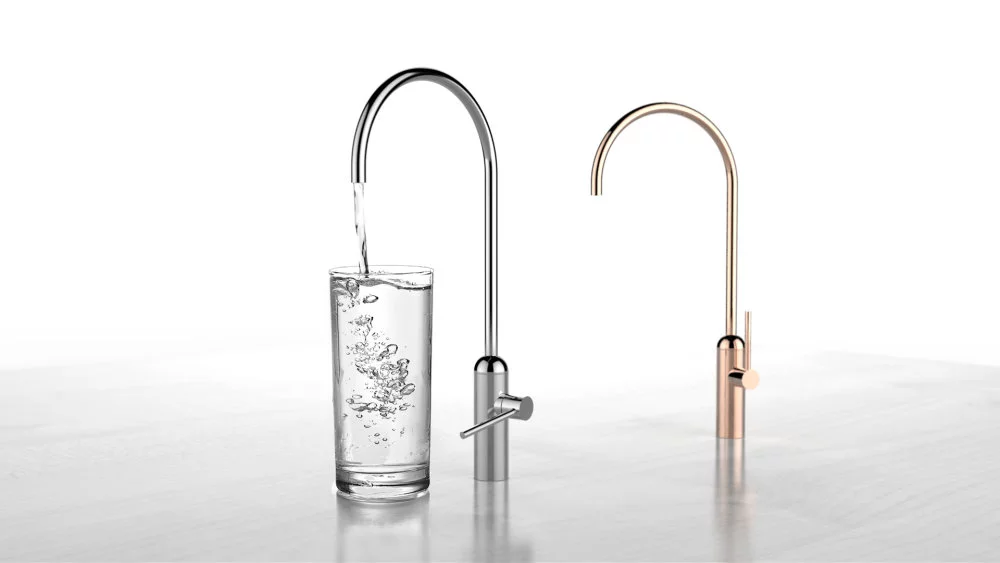 JUSTIME CAPSULE Drinking Water Faucet with Minimalist Design, Stainless Steel Internal Structure and Copper-Alloy Material Options