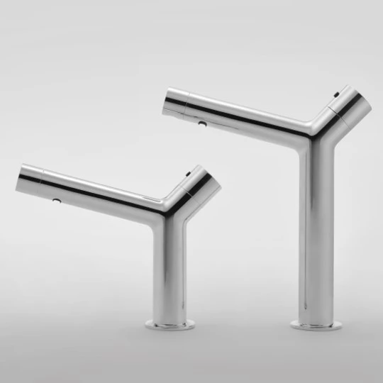 JUSTIME YES Basin Mixer Collection with Minimalist Cylindrical Design, Independent Flow and Temperature Controls, and Integrated Aerator