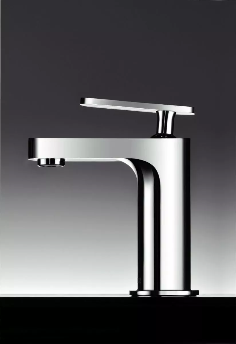 JUSTIME 6922 Basin Faucet Featuring Subtle Curved Geometry and Lever-Operated Handle