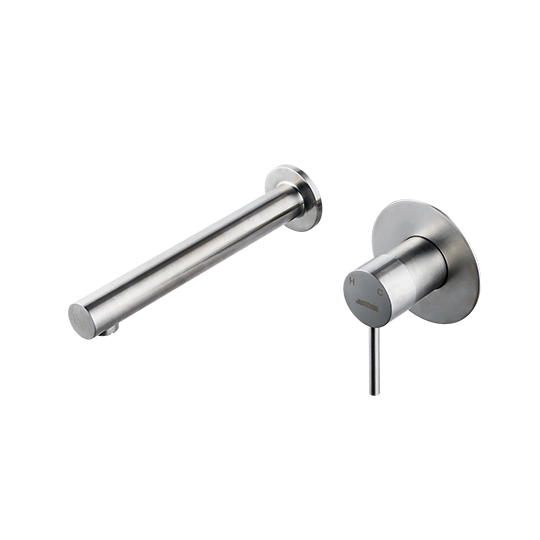 Single-Handle Wall-Mounted Basin Mixer (Stainless Steel)