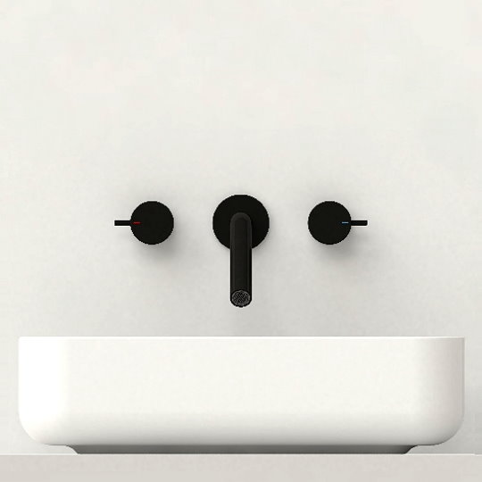 Lucky 7 Two-Handle Wall-Mounted Basin Faucet 